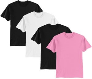 Kit 4 Camiseta Masculina Lisa Algodão Básica