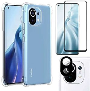Kit Capa Anti Impacto + Película 5D Cerâmica + Película Câmera Xiaomi Mi 11 Litec