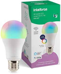 Smart Lâmpada Inteligente Intelbras EWS 410 com 16 milhões de cores, 10W