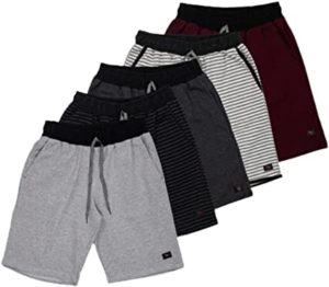 Kit 5 Bermuda Moletom Masculina