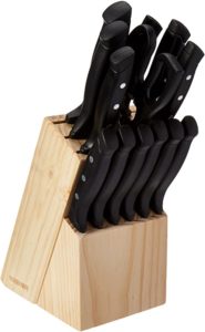 Conjunto de bloco de facas de aço inoxidável de alto carbono
