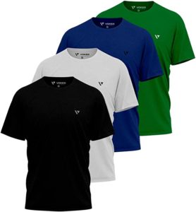 Kit 4 Camisas Camisetas Masculina Slim Voker Premium 100% Algodão