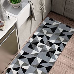 Tapete Passadeira Antiderrapante – Mosaico Preto