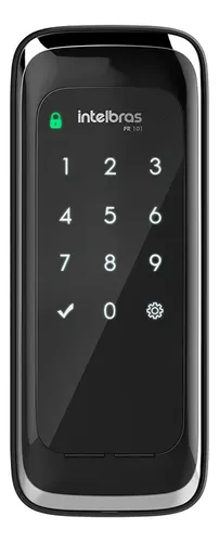 Fechadura digital de sobrepor Intelbras FR 101 preta