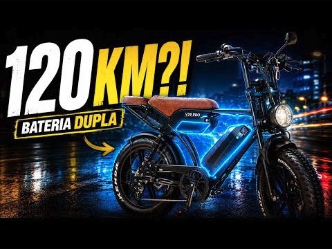 V29 Pro 1000W vale a pena? Review da bicicleta elétrica com duas baterias