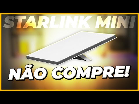 Antena Starlink Mini mostrada no vídeo