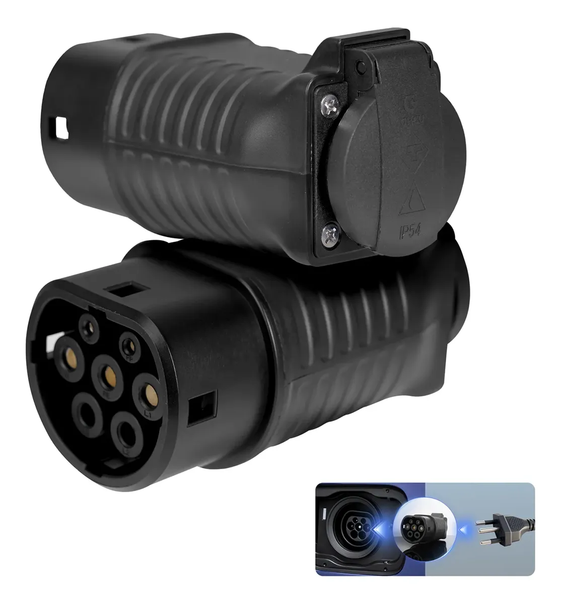 Adaptador V2L Tipo 2 Avento com tomada no padrão brasileiro