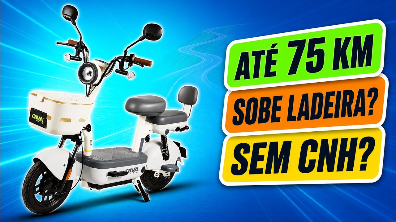Bicicleta elétrica Cavalletta C3 800W com autonomia anunciada de até 75 km