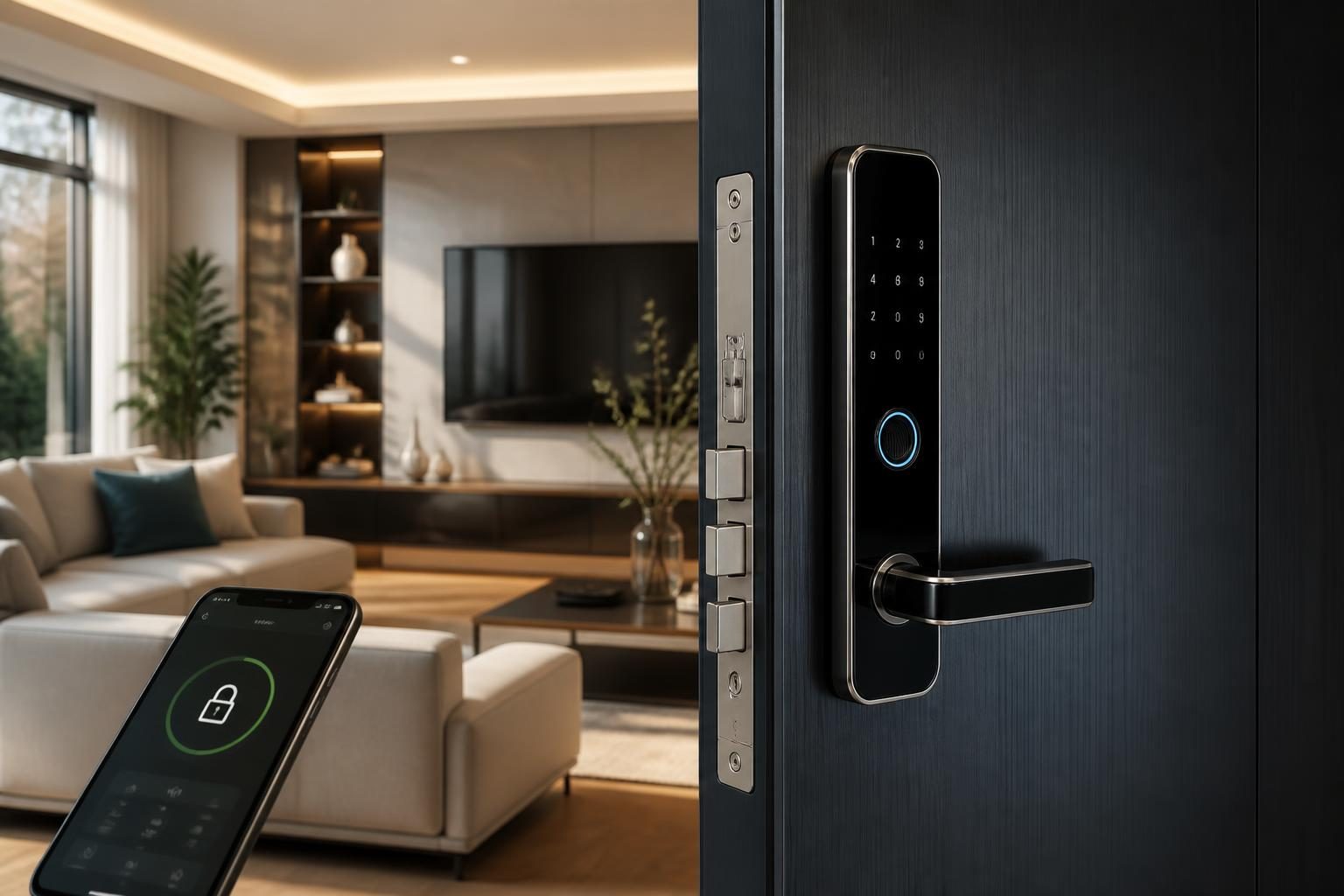 Fechaduras digitais para apartamentos e casas: como escolher entre senha, biometria, Wi-Fi e instalação de sobrepor