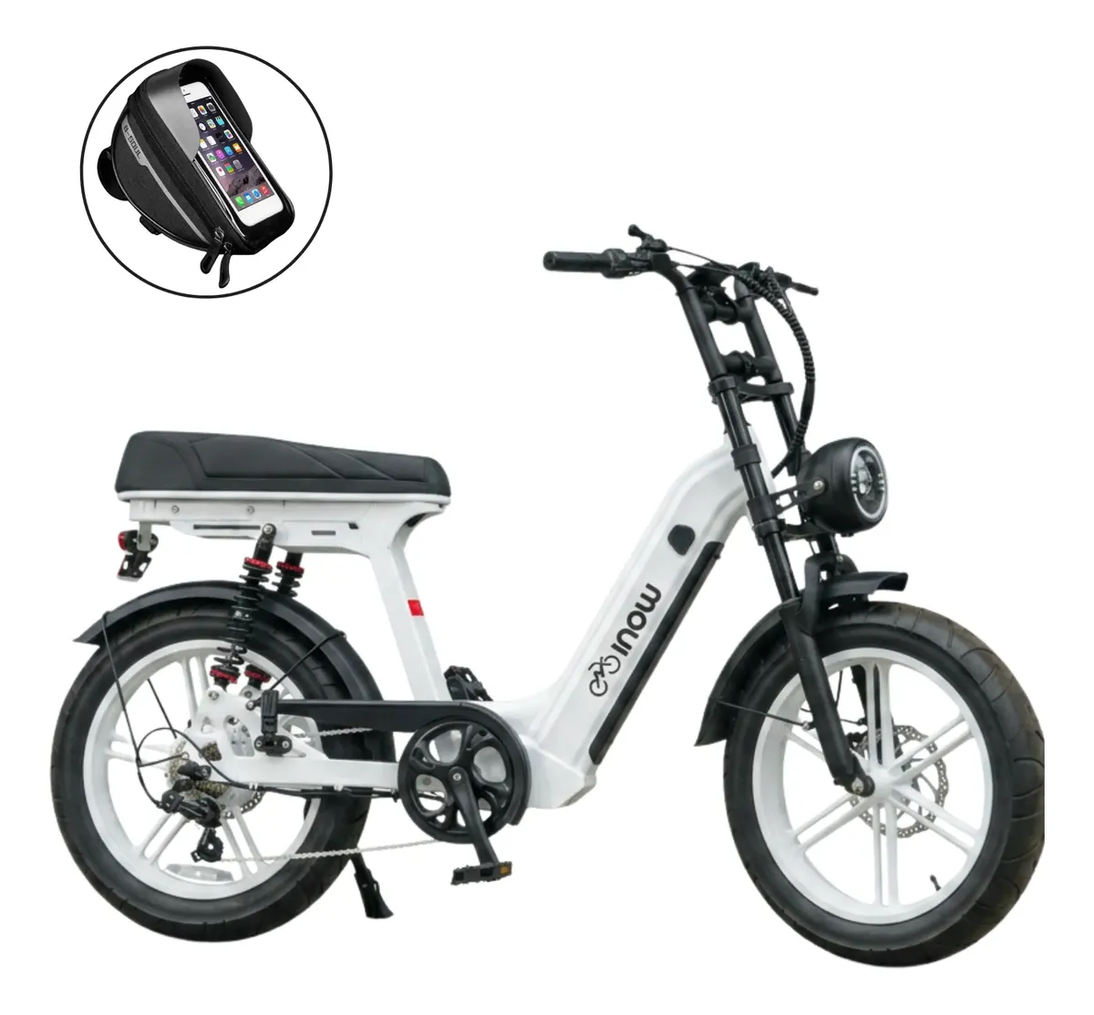 Bicicleta elétrica INOW X25 branca