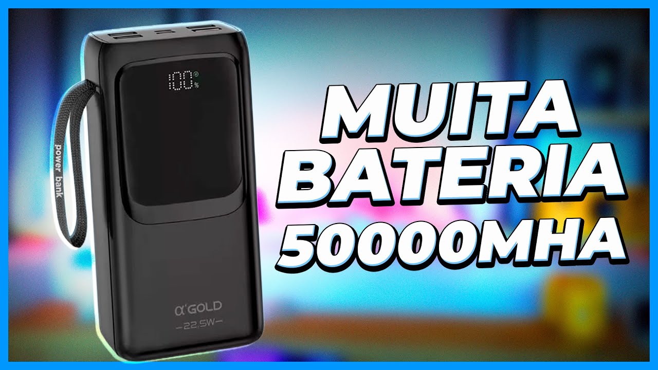 Power Bank LIGGI de 50.000 mAh apresentado no vídeo do Inova Leo