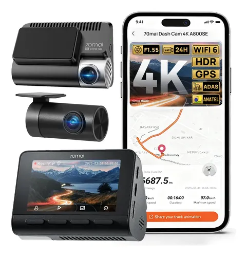 Kit de câmera veicular 70mai A800SE-1