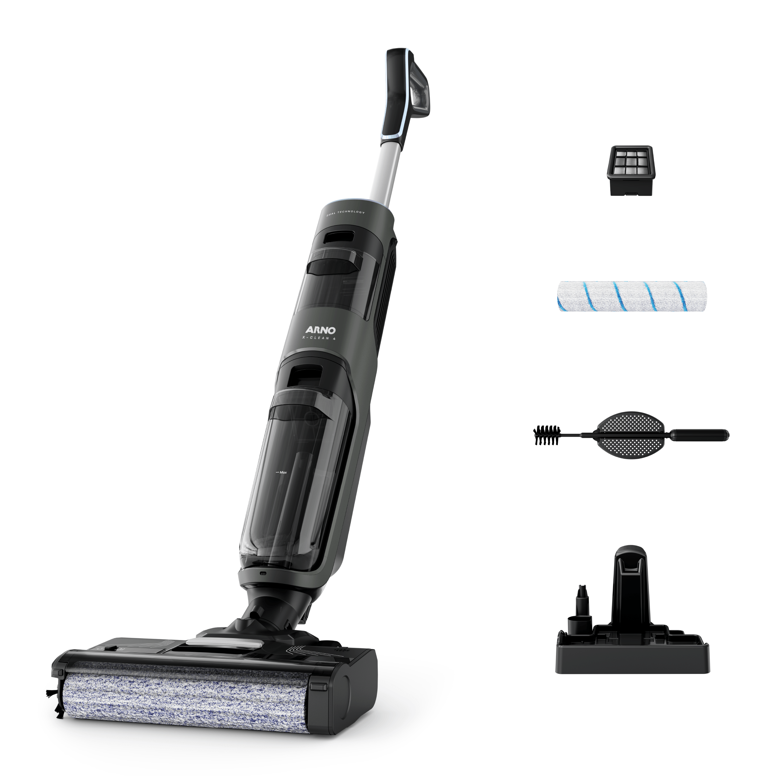 Aspirador sem fio Arno X-FORCE FLEX 14.60 XF14 em posição vertical