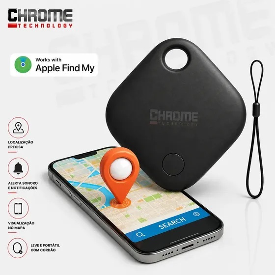 Localizador Chrome Technology compatível com Apple Buscar