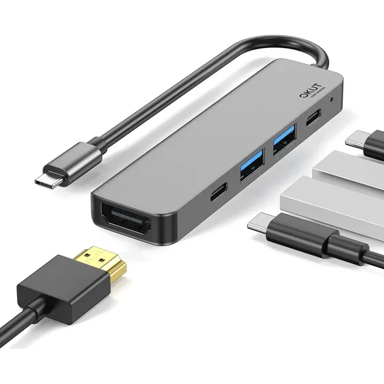 Hub USB-C Okut com HDMI 4K e USB 3.0