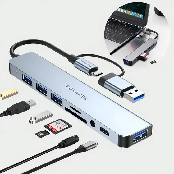 Polares ZEN2 hub USB-C 8 em 1