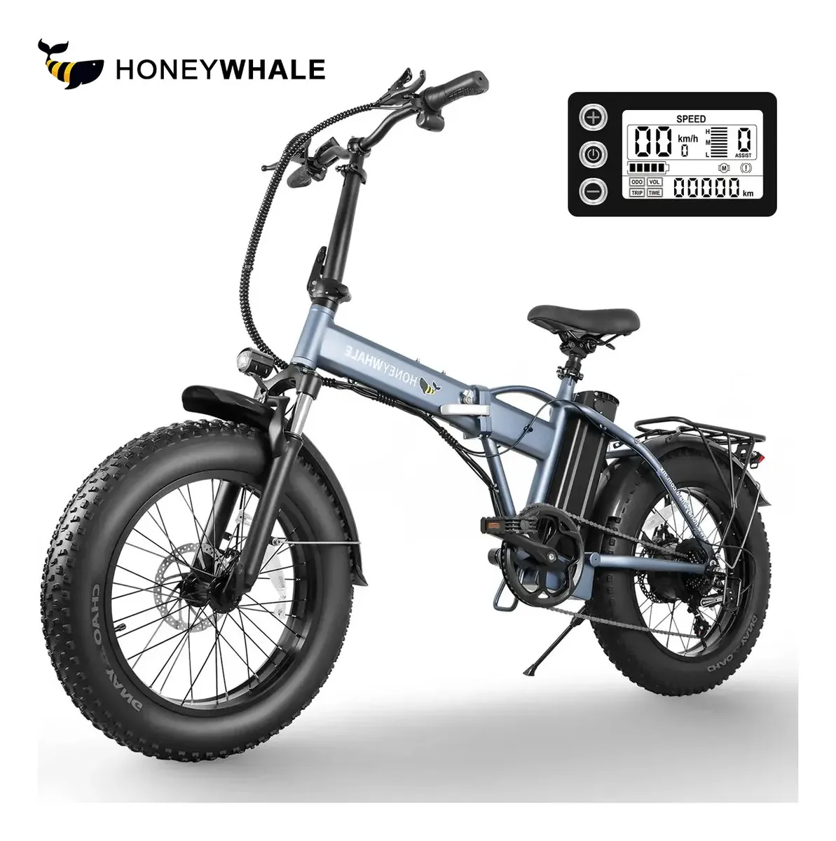 Bicicleta elétrica dobrável Honeywhale F6 Pro-S cinza, aro 20
